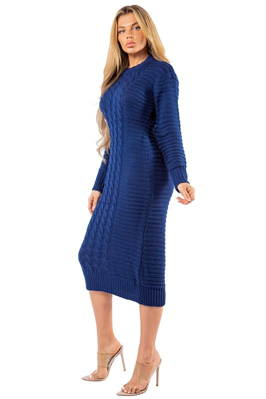 LONG MAXI SWEATER DRESS