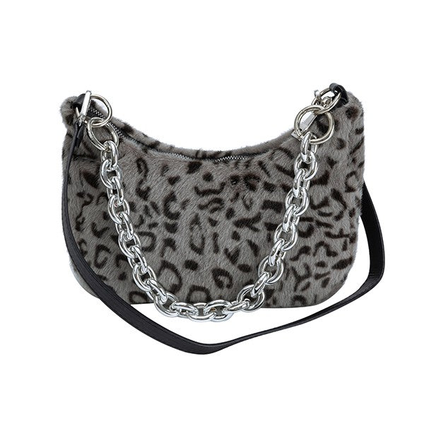 LEOPARD PRINT PLUSH BAG