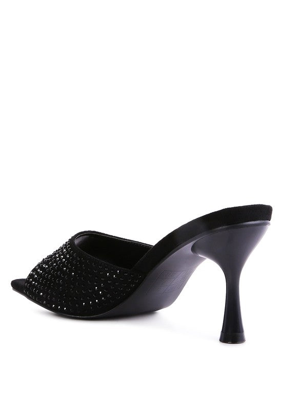 Imprint Diamante Stud Slip On Sandals