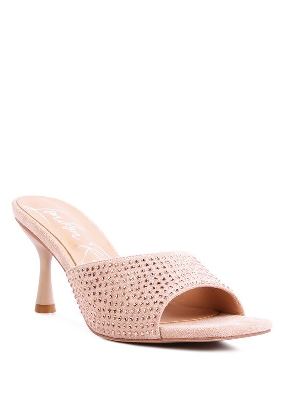 Imprint Diamante Stud Slip On Sandals